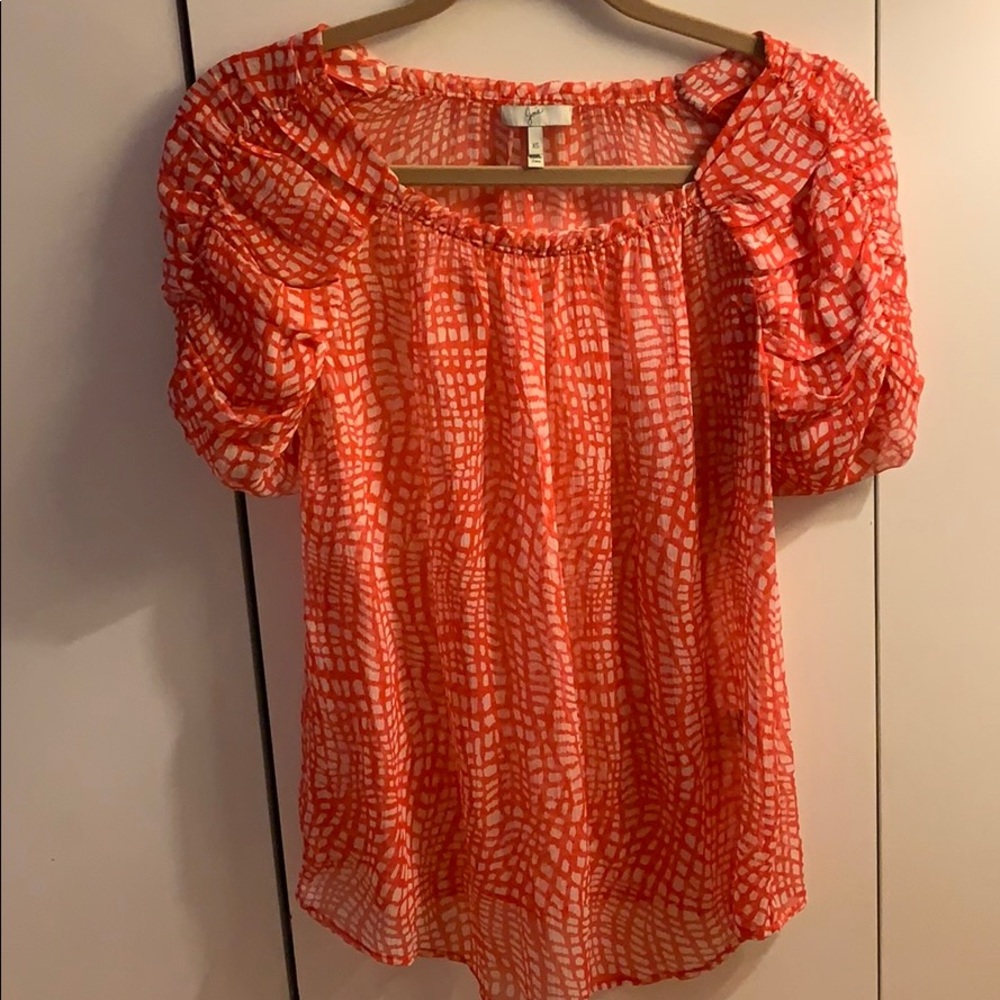 Joie sheer %100 silk top